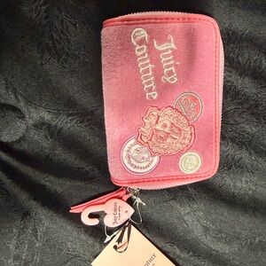 Juicy Couture Hot Pink Zip-Around Card Wallet